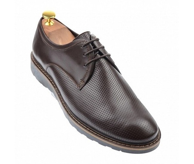 Marimea 41 Pantofi barbati casual din piele naturala Maro 336A