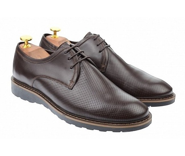 Marimea 41 Pantofi barbati casual din piele naturala Maro 336A