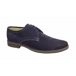 Pantofi barbati casual din piele naturala intoarsa, bleumarin 336BLM