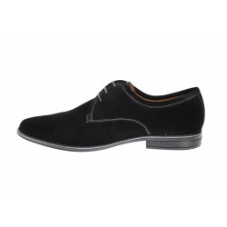 Pantofi casual barbati din piele naturala velur 336 Negru VEL