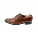 Pantofi barbati eleganti, cu siret, din piele naturala maro coniac - 346TCONIAC