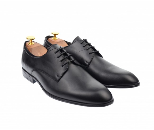 Pantofi derby barbati eleganti, cu siret, din piele naturala neagra - 346TNEGRU Pantofi derby barbati eleganti, cu siret, din piele naturala neagra - 346TNEGRU