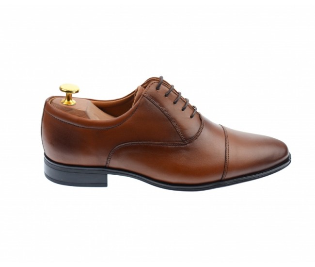 Pantofi barbati eleganti, cu siret, din piele naturala maro coniac - 347CONIAC Pantofi barbati eleganti, cu siret, din piele naturala maro coniac - 347CONIAC