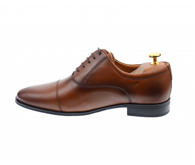 Pantofi barbati eleganti, cu siret, din piele naturala maro coniac - 347CONIAC Pantofi barbati eleganti, cu siret, din piele naturala maro coniac - 347CONIAC