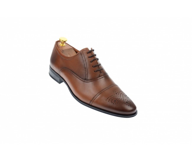 Pantofi barbati eleganti, cu siret, din piele naturala maro coniac - 356CONIAC Pantofi barbati eleganti, cu siret, din piele naturala maro coniac - 356CONIAC