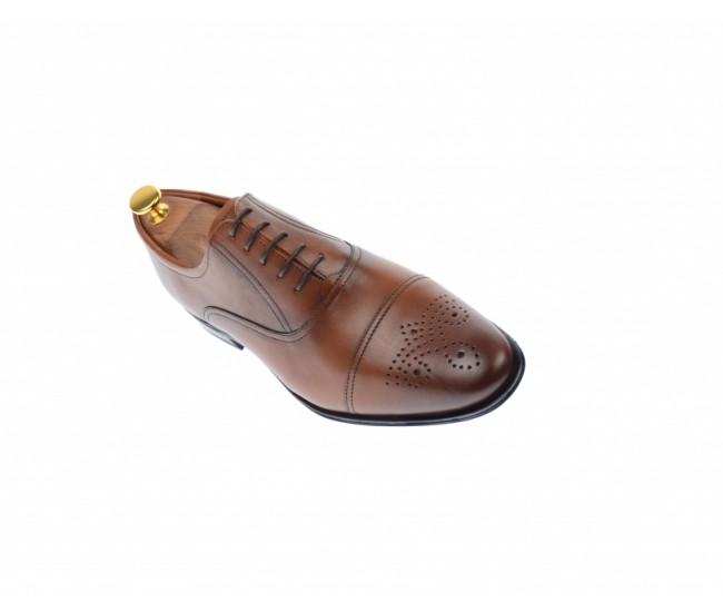 Pantofi barbati eleganti, cu siret, din piele naturala maro coniac - 356CONIAC Pantofi barbati eleganti, cu siret, din piele naturala maro coniac - 356CONIAC