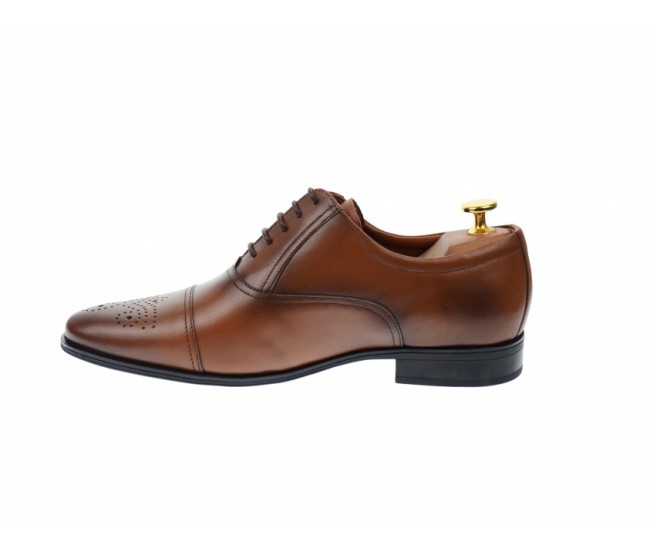 Pantofi barbati eleganti, cu siret, din piele naturala maro coniac - 356CONIAC Pantofi barbati eleganti, cu siret, din piele naturala maro coniac - 356CONIAC