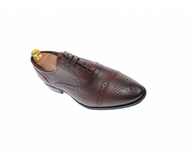 Pantofi barbati eleganti, cu siret, din piele naturala visiniu - 359VIS Pantofi barbati eleganti, cu siret, din piele naturala visiniu - 359VIS