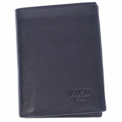 Portofel barbati din piele naturala, bleumarin, 9 x 12 cm, 401BLM