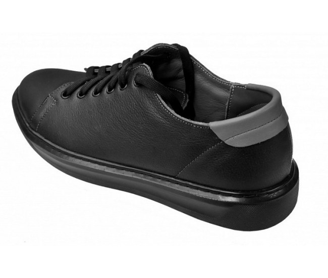 Pantofi barbati casual din piele naturala, negru, maro - 408SN