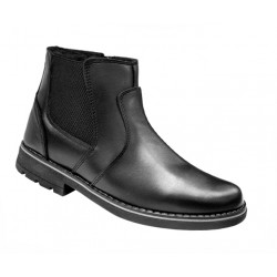 Ghete barbati din piele naturala imblanite K1 Negru