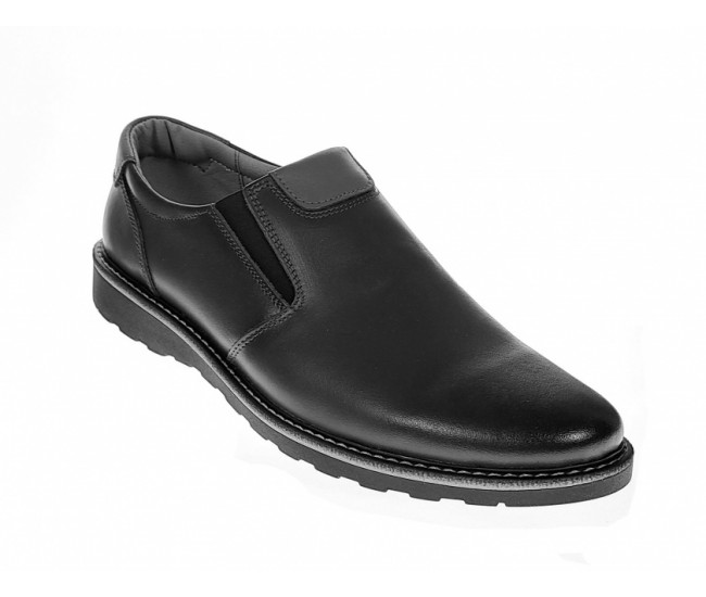 Pantofi barbati casual, din piele naturala, cu elastic, Ciucaleti Shoes, 480ELN