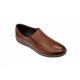Pantofi barbati sport din piele naturala, maro, cu elasic - 480EM