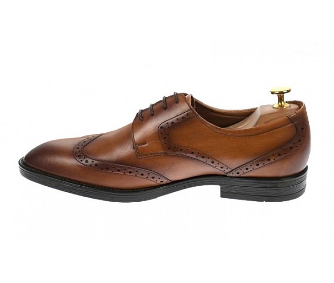 Pantofi barbati casual din piele naturala maro coniac - 500CON