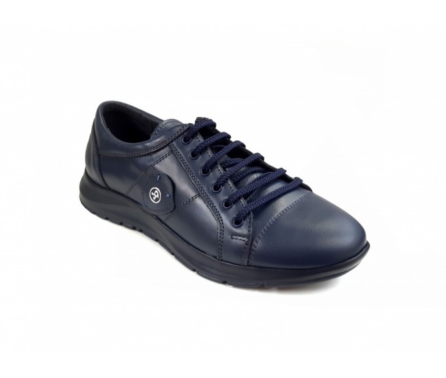 Pantofi barbati sport din piele naturala, Bleumarin - CIUCALETI SHOES - 501ABS