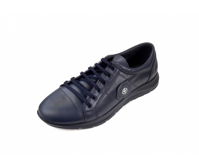 Pantofi barbati sport din piele naturala, Bleumarin - CIUCALETI SHOES - 501ABS