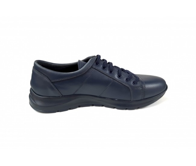 Pantofi barbati sport din piele naturala, Bleumarin - CIUCALETI SHOES - 501ABS