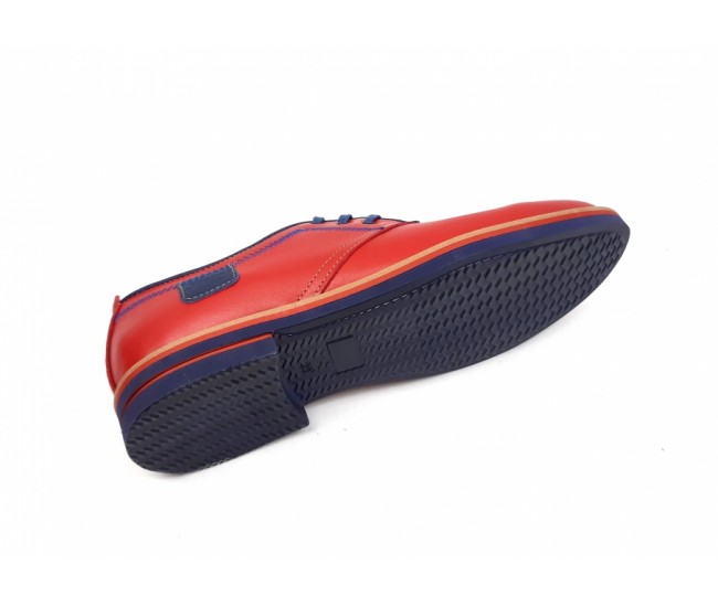 Pantofi barbati, casual din piele naturala Rosu 501RBOXBL