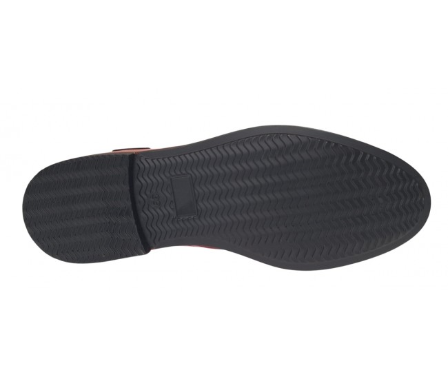 Pantofi barbati casual din piele naturala - Rosu 501RN Marimea 39