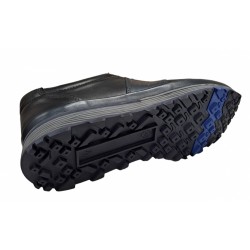 Pantofi barbati, sport, din piele naturala, CRISS, Negru cu Bleumarin, 505ESC