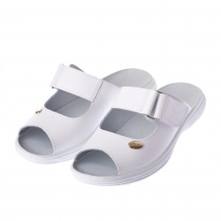 Papuci deschiși din piele “Tellus” 54-09 Alb - 40