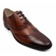 Pantofi barbati eleganti din piele naturala maro cu siret - 566M