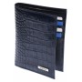 Portofel barbati din piele naturala, design crocodil, bleumarin, 10 x 13 cm, 589CROCOBLM