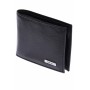 Portofel barbati din piele naturala, negru, 11 x 9 cm, 590N