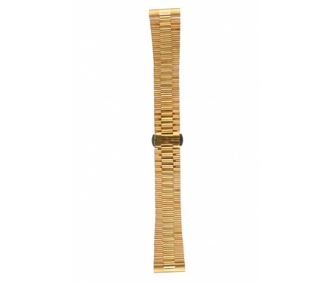 Curea de ceas din metal, 20 mm x 18 cm, auriu