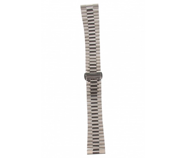 Curea de ceas din metal, 22 mm x 18 cm, argintiu