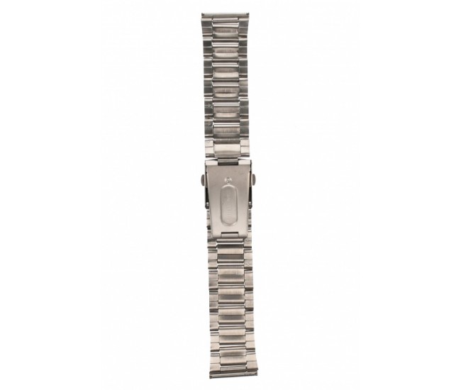 Curea de ceas din metal, 24 mm x 18 cm, argintiu