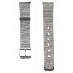 Curea de ceas din metal, 16 mm x 20 cm, argintiu