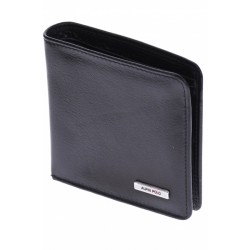 Portofel barbati din piele naturala, negru, 11 x 10 cm, 606N