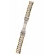 Curea de ceas din metal, 20 mm x 19 cm, argintiu/auriu