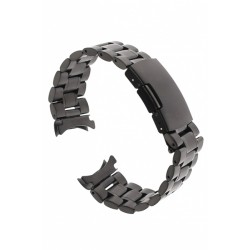 Curea de ceas din metal, 20 mm x 17 cm, negru