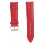 Curea de ceas din piele, 22 mm x 24 cm, rosie