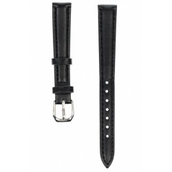 Curea de ceas din piele mata, 12 mm x 10 cm, negru