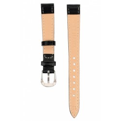 Curea de ceas din piele mata, 12 mm x 10 cm, negru