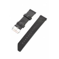 Curea de ceas din piele, 24 mm x 22 cm, negru