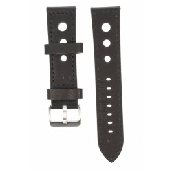 Curea de ceas din piele, 24 mm x 20 cm, negru