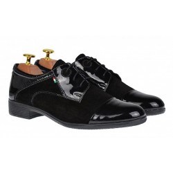 Marimea 40 Pantofi dama negri casual din piele naturala Nevalis 650