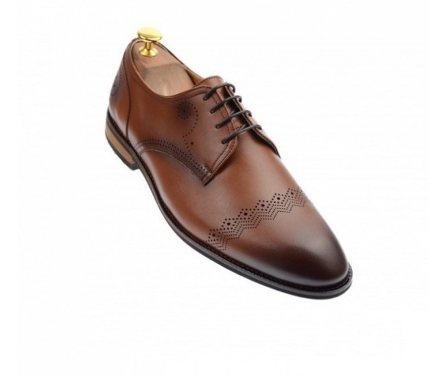 Pantofi barbati eleganti, cu siret, din piele naturala maro coniac - 700CON Pantofi barbati eleganti, cu siret, din piele naturala maro coniac - 700CON