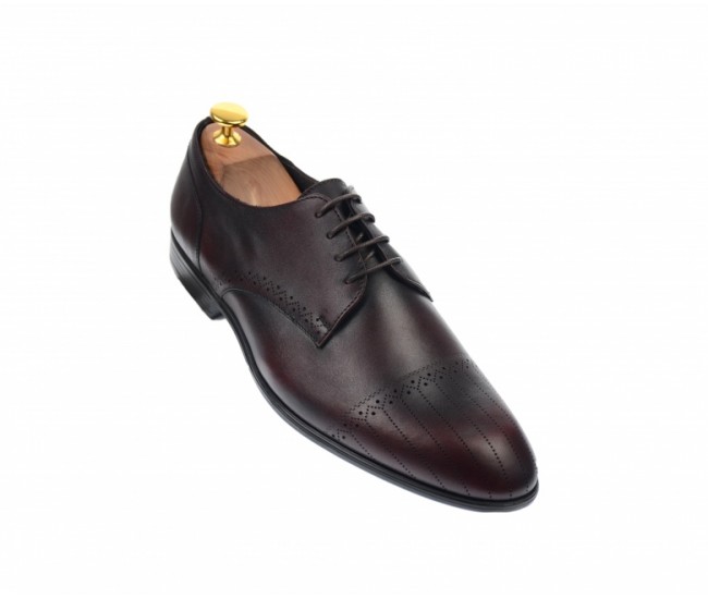 Pantofi barbati eleganti, cu siret, din piele naturala visinie - 702VISINIU Pantofi barbati eleganti, cu siret, din piele naturala visinie - 702VISINIU
