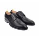 Pantofi barbati derby perforati, eleganti, cu siret, din piele naturala neagra - 708NEGRU