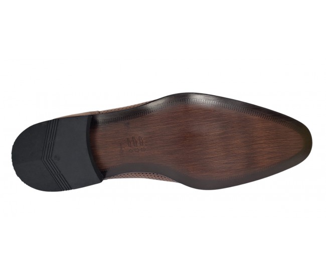 Pantofi barbati eleganti din piele naturala cu perforatii - Marimea 44 - 730NIS