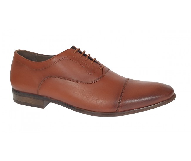 Pantofi barbati office eleganti din piele naturala Maro Cognac 745MC