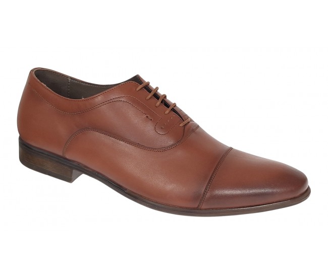 Pantofi barbati office eleganti din piele naturala Maro Cognac 745MC