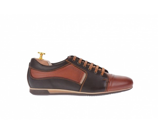 Oferta marimea 40, 41, 44 - Pantofi barbati casual din piele naturala, maro, 854M