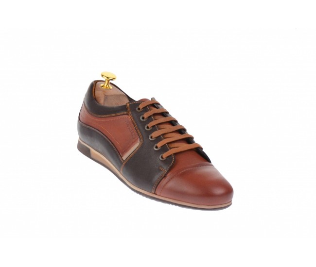 Oferta marimea 40, 41, 44 - Pantofi barbati casual din piele naturala, maro, 854M