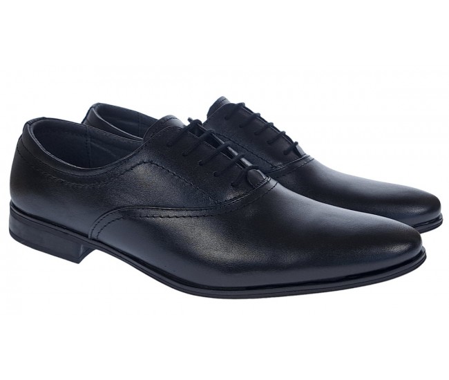 Pantofi barbati eleganti din piele naturala Negru 888N